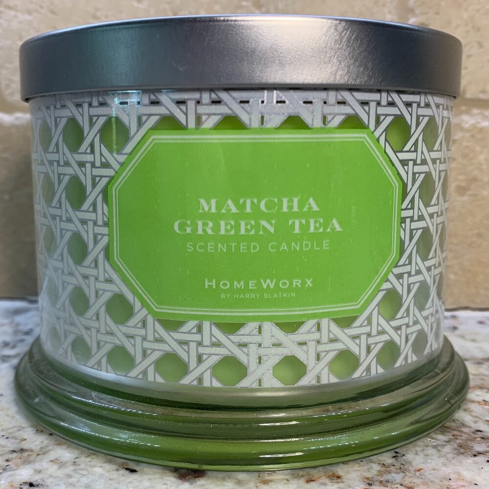HomeWorx by Harry Slatkin Matcha Green Tea Scented 3-Wick Candle 14oz